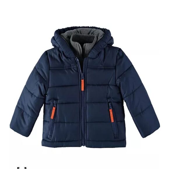 S ROTHSCHILD & CO NWT Baby Boys Puffer Jacket With Fleece Bib 18 month - Picture 1 of 4